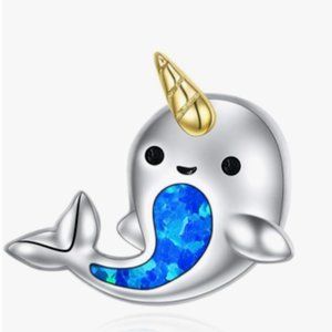 narwhal stud earrings